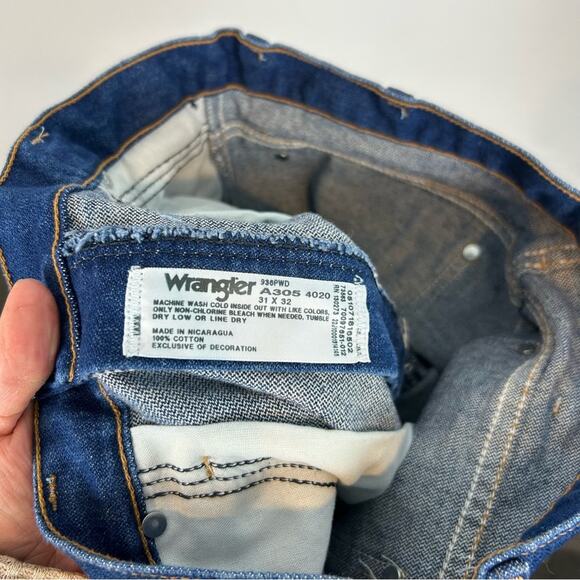 Wrangler Men's Cowboy Cut A305 Dark Wash Jeans Size 31 x 32 - Picture 4 of 5